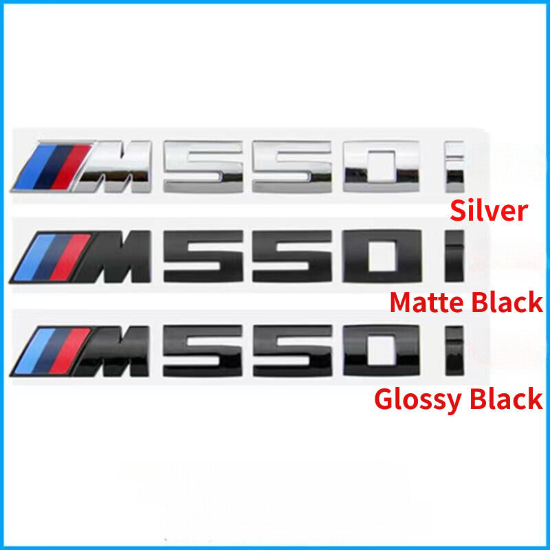 For M550i Letter Badge Rear Trunk Tailgate Emblem Decal Sticker For BM 5 Series