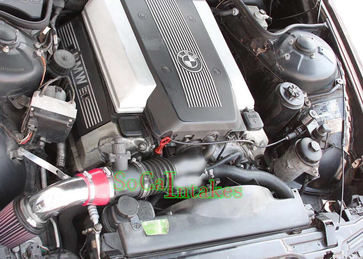 Red Air Intake System Kit&Filter For 93-01 BMW 740/740i/740iL/4.0L/4.8L 8Cyl.