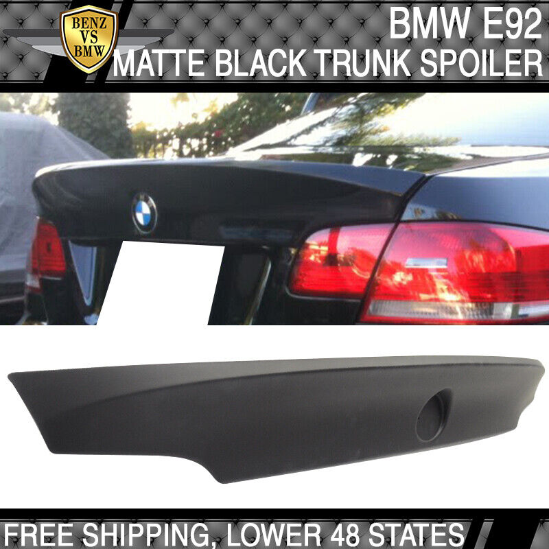 USA Stock 07-13 BMW E92 3 Series Coupe 2Dr CSL Style Matte Black Trunk Spoiler