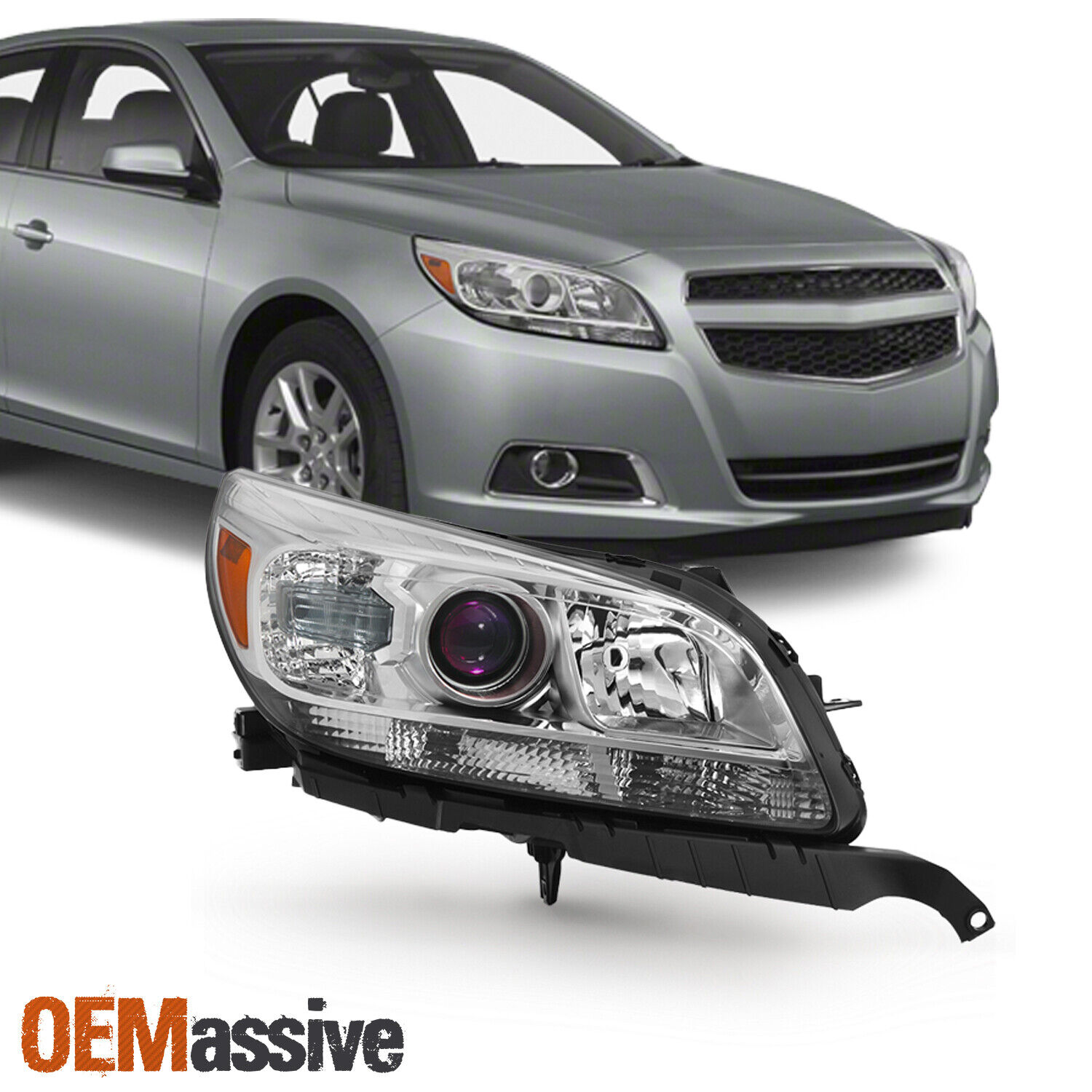 Fit 2013-2015 Chevy Malibu LT LTZ Passenger Side Projector Headlight Replacement