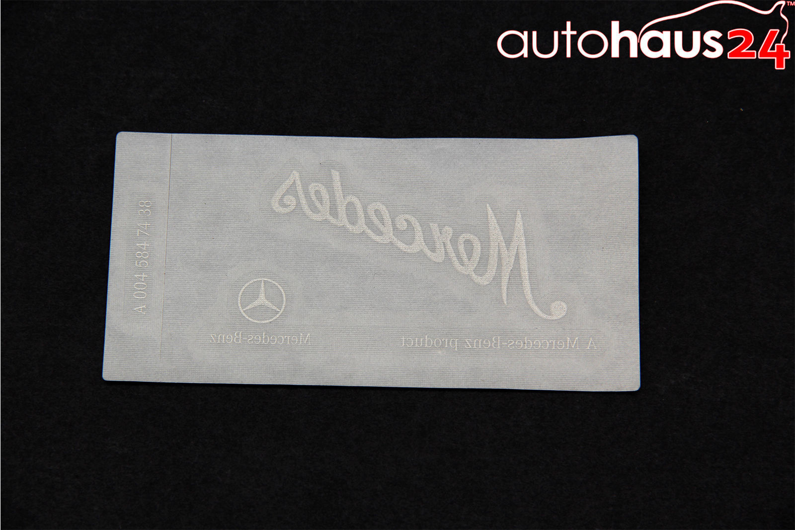MERCEDES CLEAR WINDSHIELD GLASS DECAL STICKER SIGNATURE SIGNED BY MERCEDES BENZ