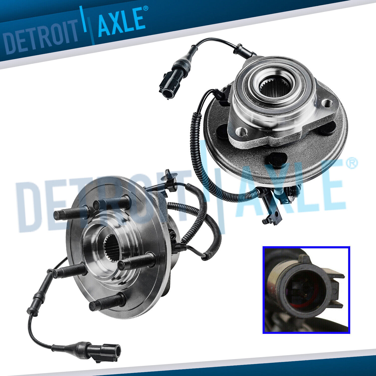 Pair (2) Front Wheel Hub and Bearing for 2006 2007-10 Ford Explorer Mountaineer