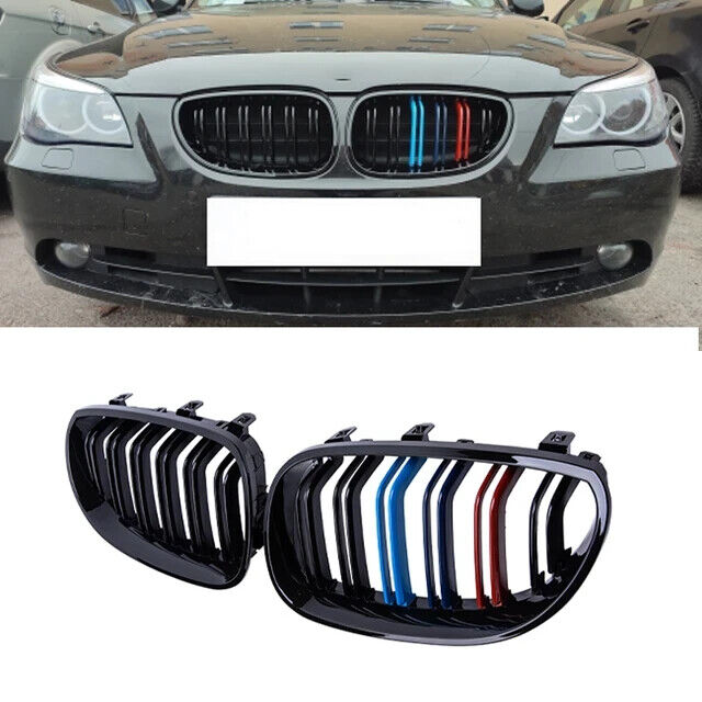 Gloss Black M Color Front Kidney Grille Grill for2003-2010 BMW E60 E61 525i 535i
