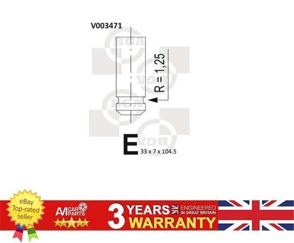 Intake Valve For Vauxhall ASCONA CORSA KADETT MANTA ASTRA 642763