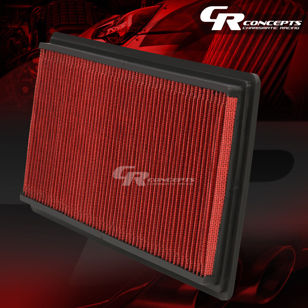 RED WASHABLE HIGH FLOW AIR FILTER FOR 98-02 CHEVY/PONTIAC CAMARO/FIREBIRD 2DR