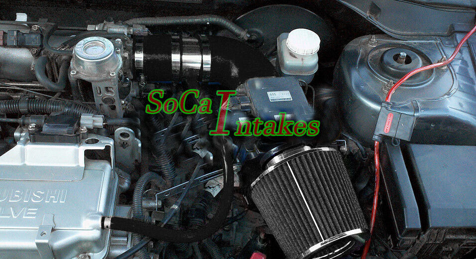 Black Air Intake Kit For 2002-2006 Mitsubishi Lancer 2.0L 4cyl OZ LS ES Ver-1