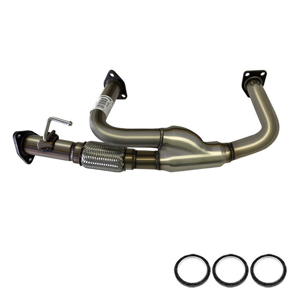 Stainless Steel Front Flex Exhaust Pipe fits 2001-2002 MDX 2003-2004 Pilot 3.5L