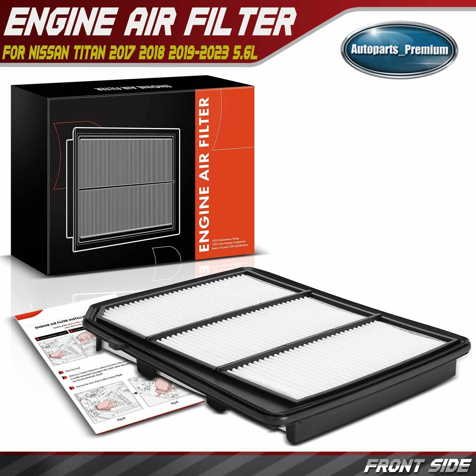 Engine Air Filter for Nissan TITAN 2017 2018 2019 2020-2023 V8 5.6L Rigid Panel