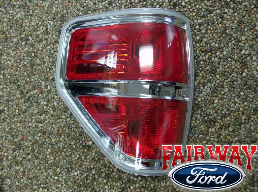 2009 thru 2014 F-150 OEM Genuine Ford Chrome LEFT Driver Tail Lamp Light NEW