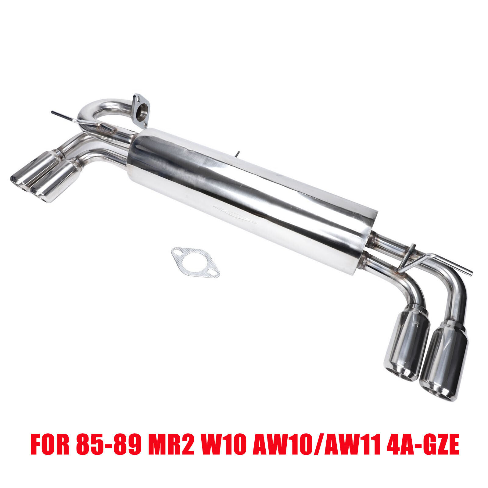 DUAL PATH CATBACK MUFFLER EXHAUST SYSTEM FOR 85-89 MR2 W10 AW10/AW11 4A-GZE