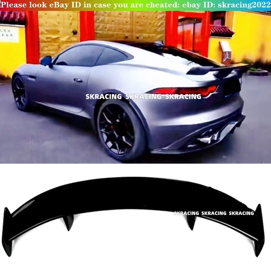 Glossy black Rear Trunk Wing Tail Sport Spoiler Fits Jaguar F-TYPE Coupe 14-21