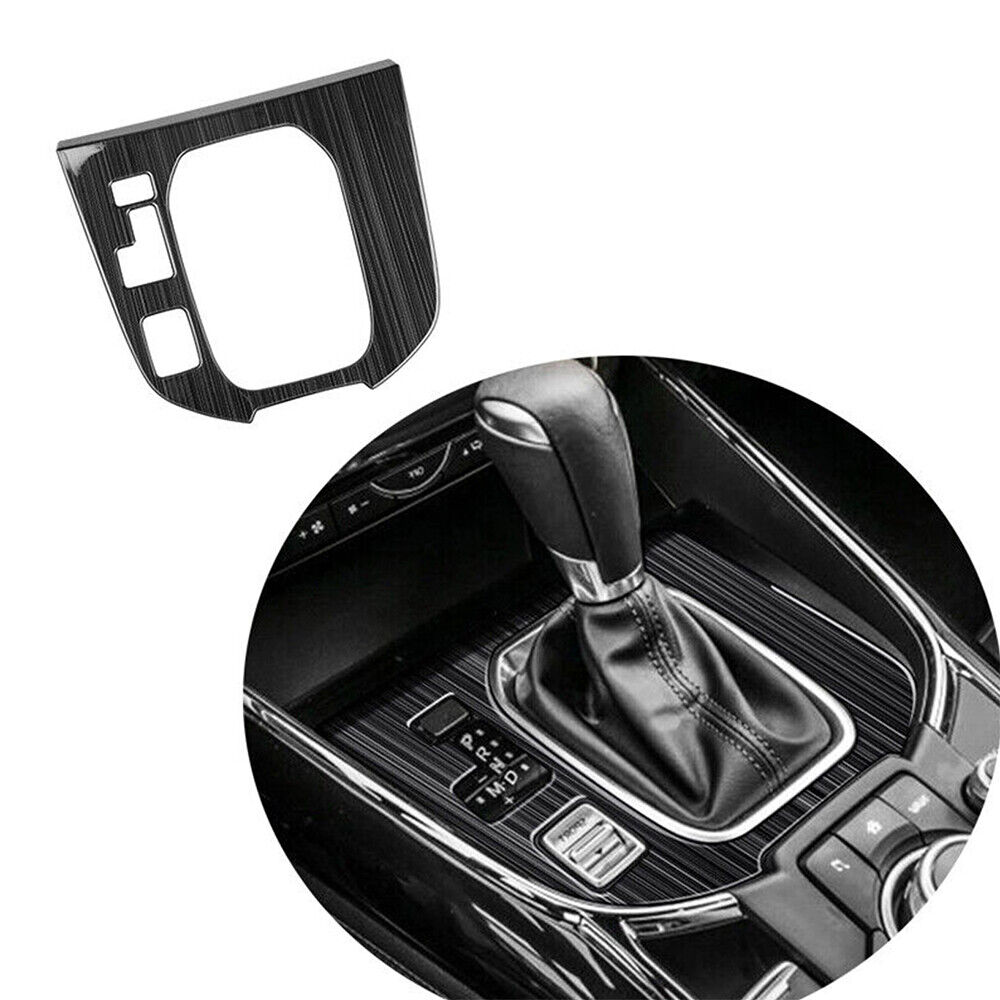 Black Titanium Car Gear Shift Panel Cover Trim Fit For 2016-2022 Mazda CX-9 CX9