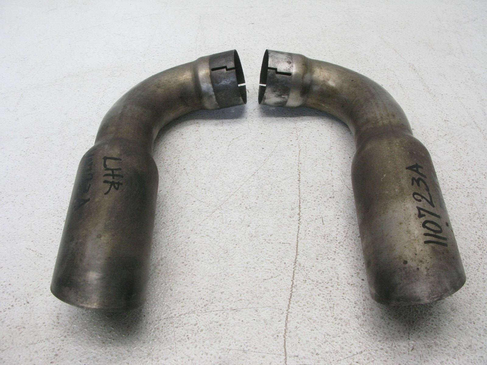 11-12 AUDI 4L Q7 3.0 SUPERCHARGED EXHAUST MUFFLER TAIL PIPE TIP OEM SET 110723A