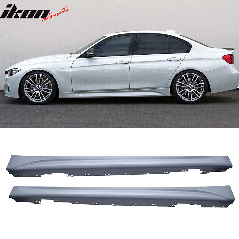 Fits 12-18 BMW F30 3-Series M-T Msport Style 2PCS Side Skirts Unpainted - PP