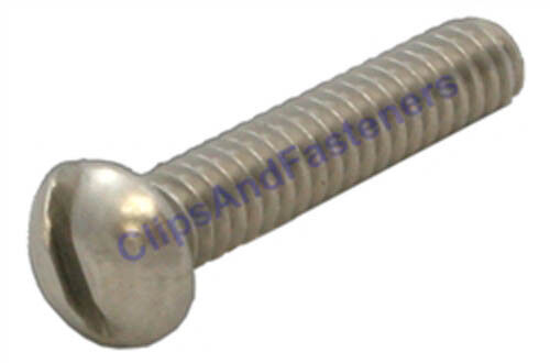 100 8-32 X 1 Slotted Rd Head Mach Screw 18-8 Stainless