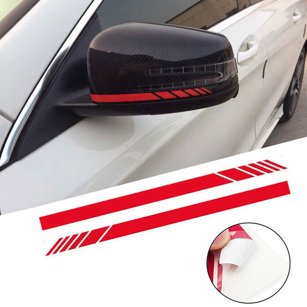 1Pair Car Accessories Rearview Mirror Carbon Fiber 5D Sticker Vinyl Stripe Decal