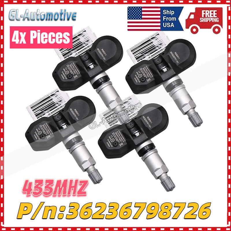 4x TPMS Tire Pressure Sensor 36236798726 For BMW 3 5 M3 X3 Mini Rolls-Royce