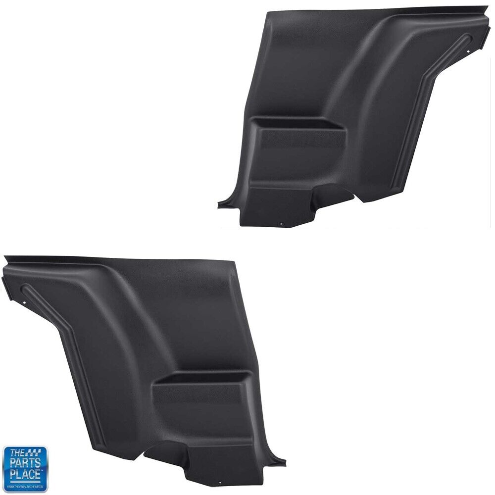 70-81 Camaro Firebird Lower Plastic Rear Armrest Seat Inner Side Panels BLACK