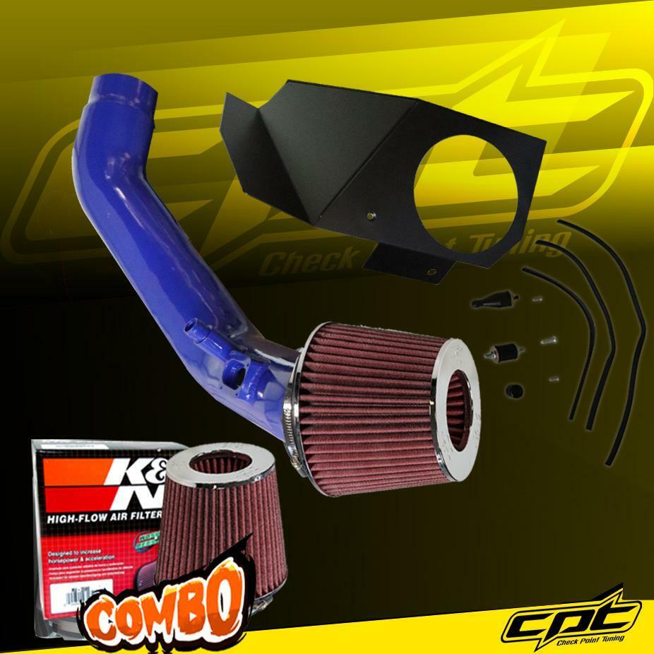 For 14-16 BMW 435i F32/F33 2dr/Convertible 3.0L Blue Cold Air Intake +K&N Filter