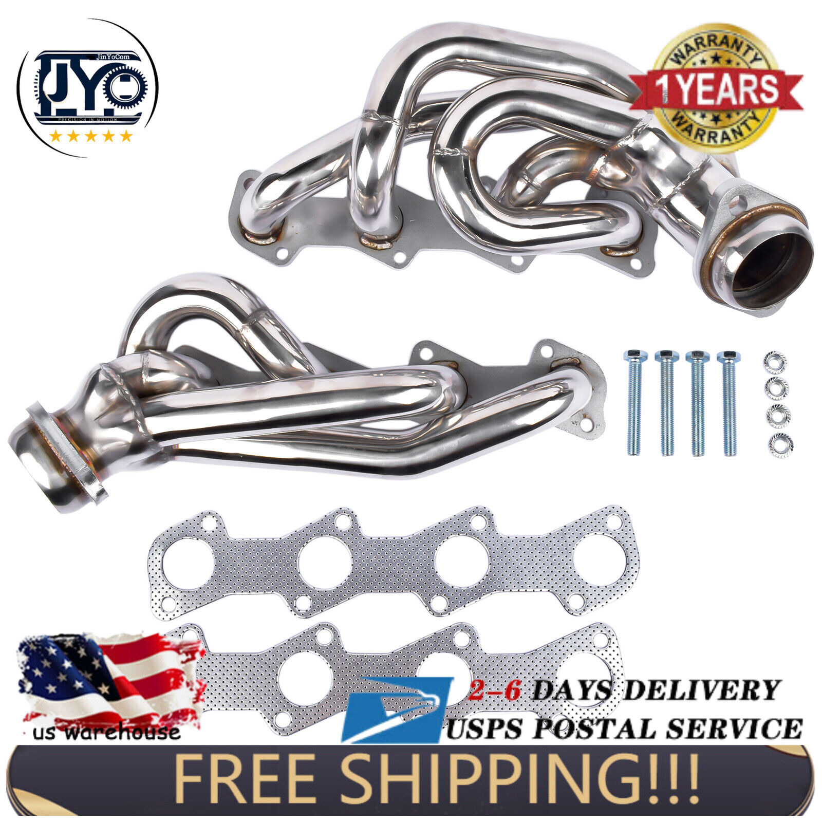 1997-03 Stainless Steel Exhaust Manifold Headers For Ford-150-250 Expedition 5.4