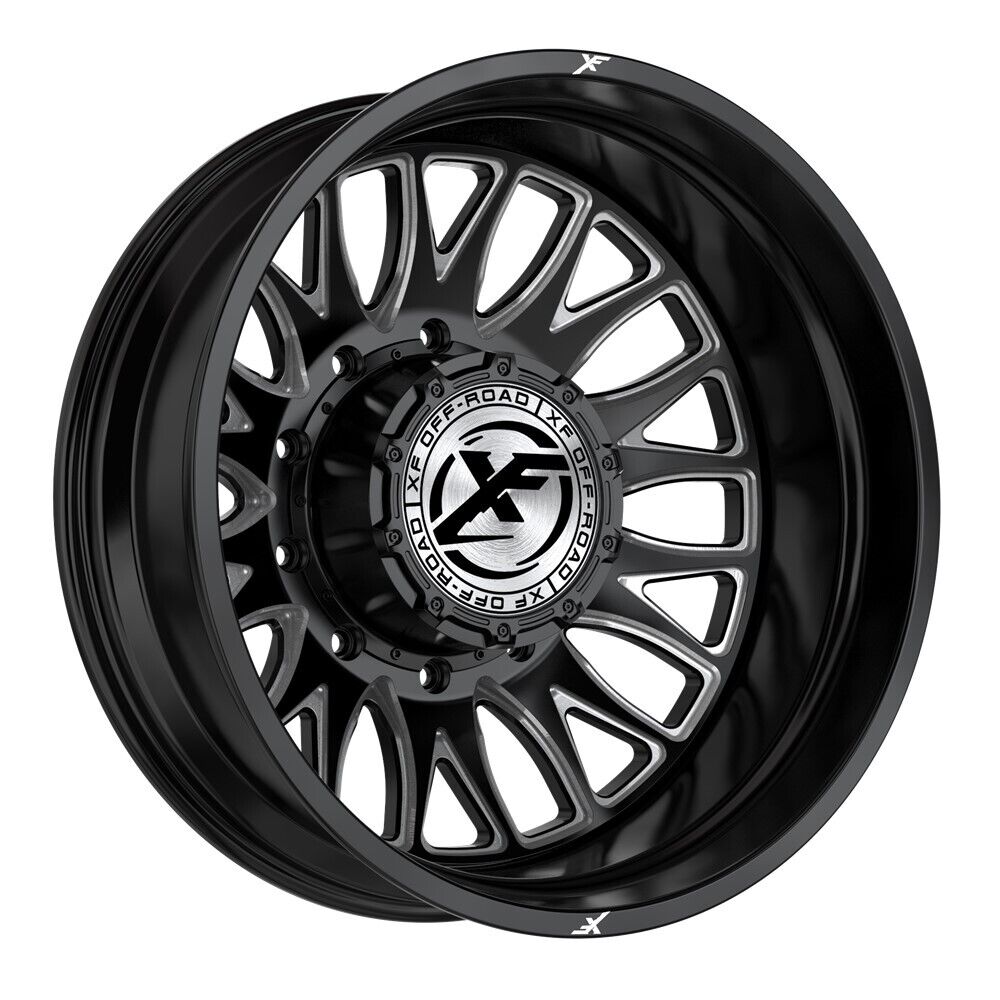 22x8.25 XF Off-Road XF-240 Gloss Black Milled DUALLY OUTER Wheel 10x225 (-202mm)