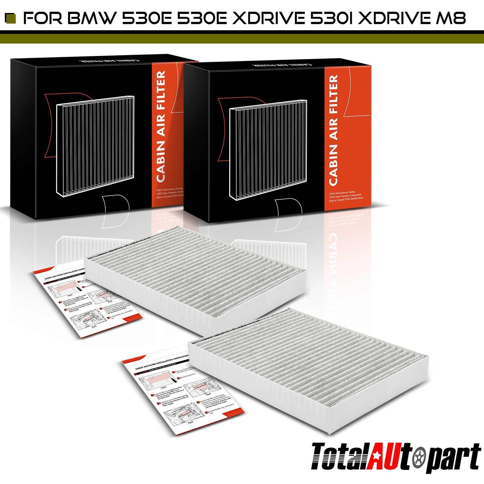 2Pcs Activated Carbon Cabin Air Filter for BMW G30 530i 540i 2017-2023 G05 X5