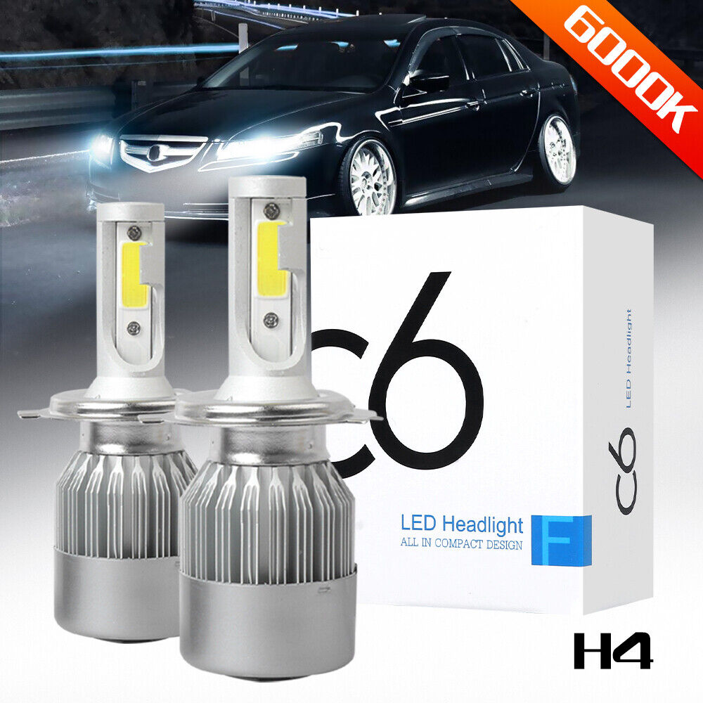 COB H4 LED Headlight Kit Light Bulbs Hi/Lo Beam 6000K 9003 HB2 100W 20000LM