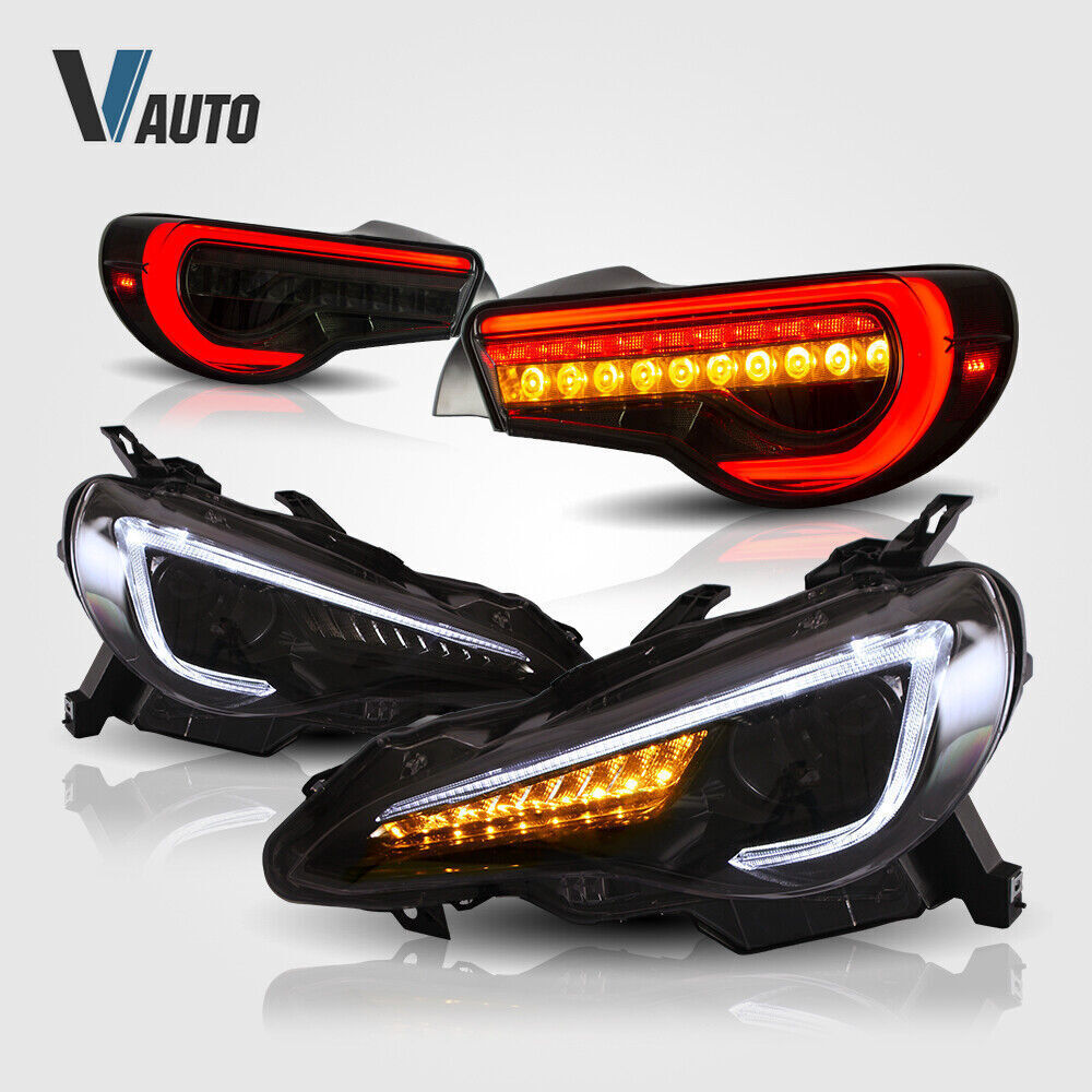 VLAND LED Headlights Sequential For Toyota 86/Scion FRS/Subaru BRZ +Tail Lights