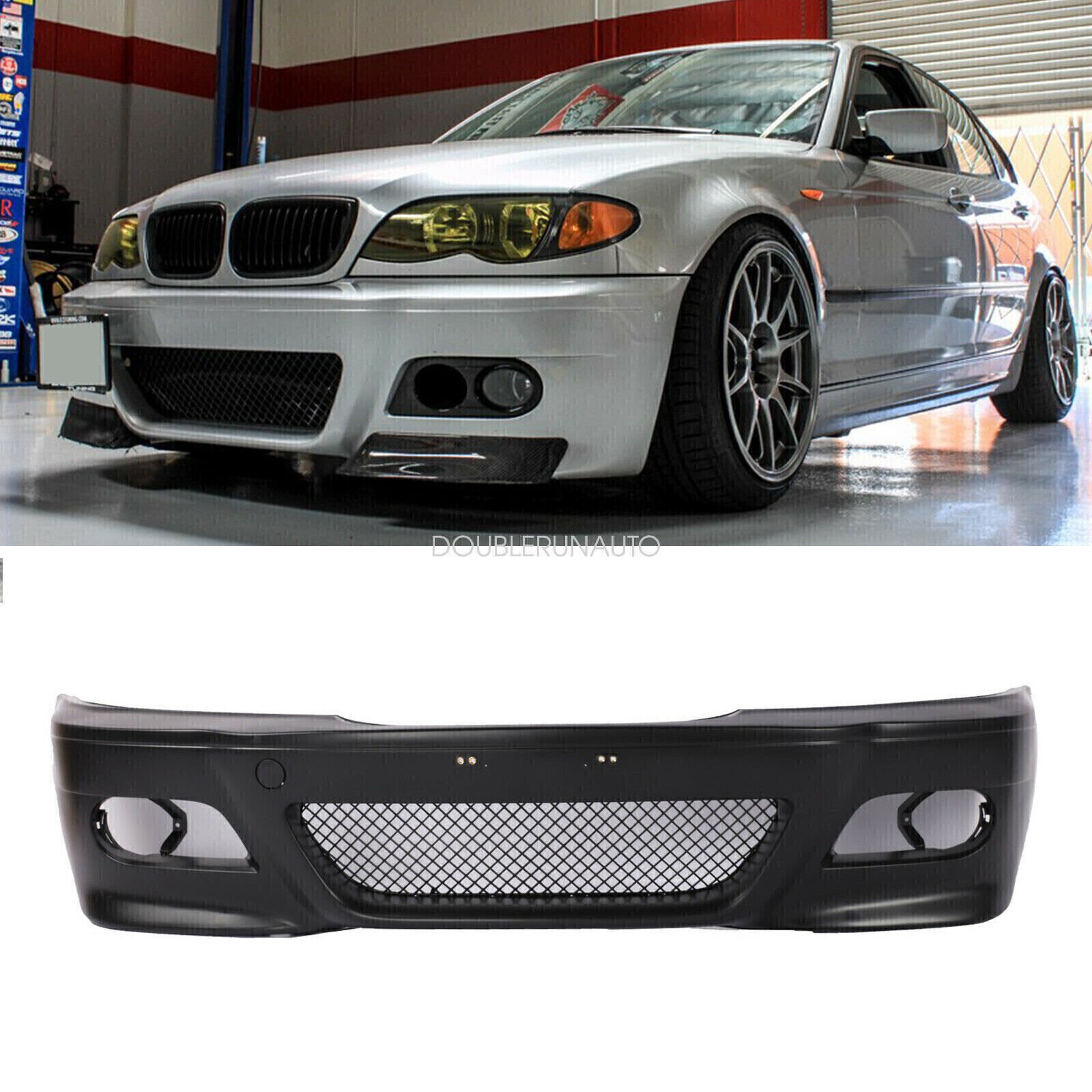 For BMW E46 M3 Style Front Bumper Covers 4dr 2dr 1999-05 SEDAN Wagon