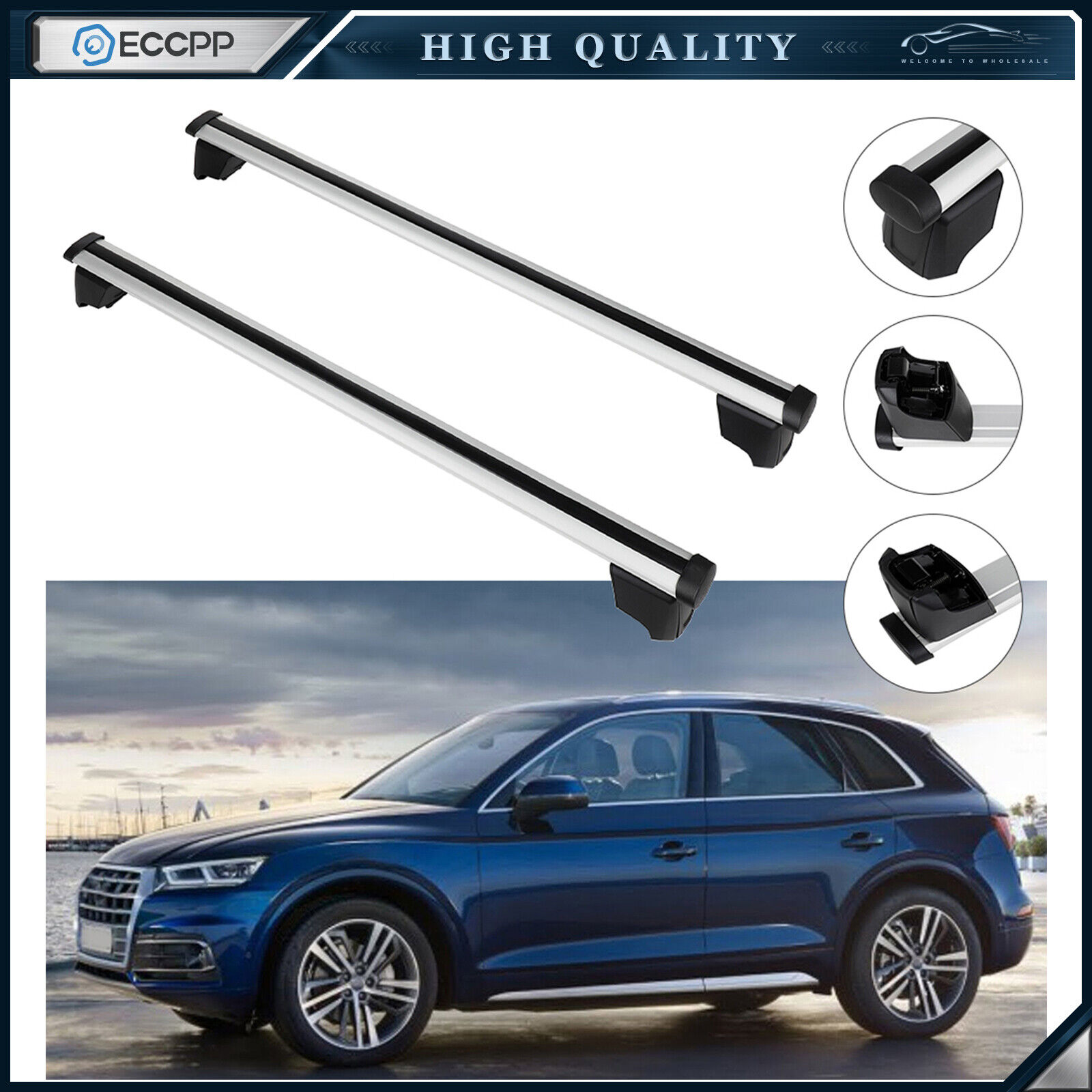 Well-Made Roof Rack For 2012-2015 Audi Q5 SQ5 Cross Bar Luggage Cargo Carrier