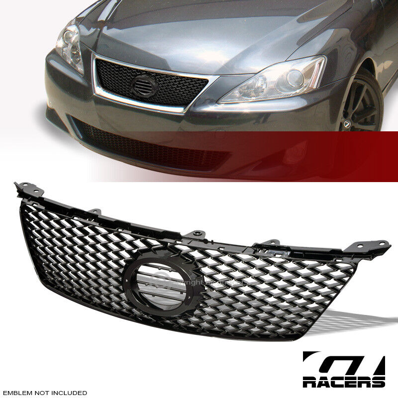 For 2006-2008 Lexus IS250/IS350 Black Sport Mesh Front Hood Bumper Grill Grille