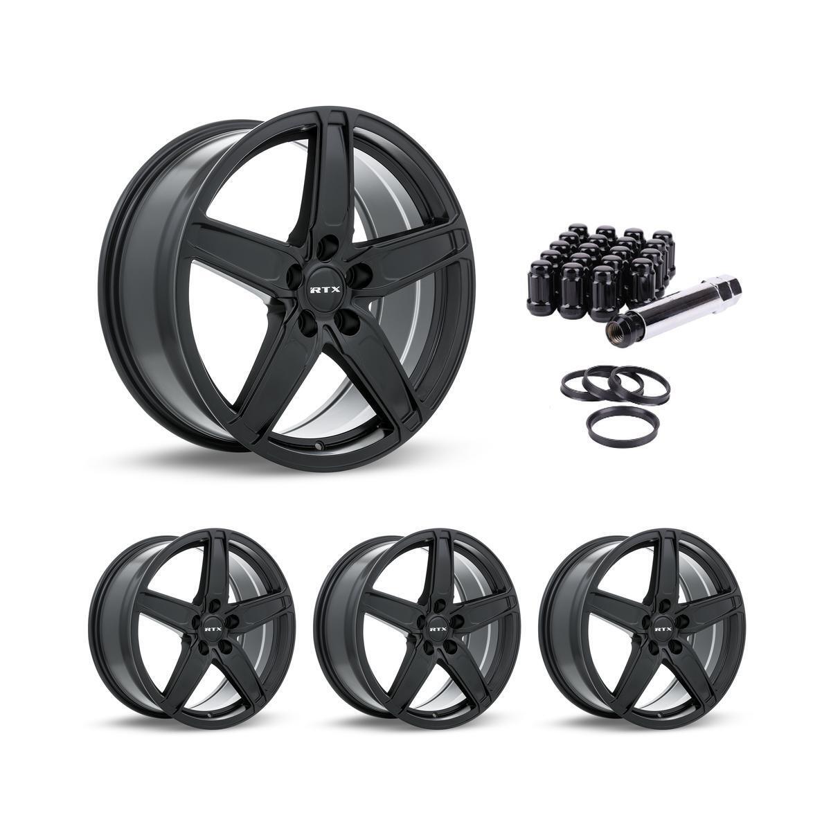 Wheel Rims Set with Black Lug Nuts Kit for 05-07 Lexus GS430 P875665 16 inch