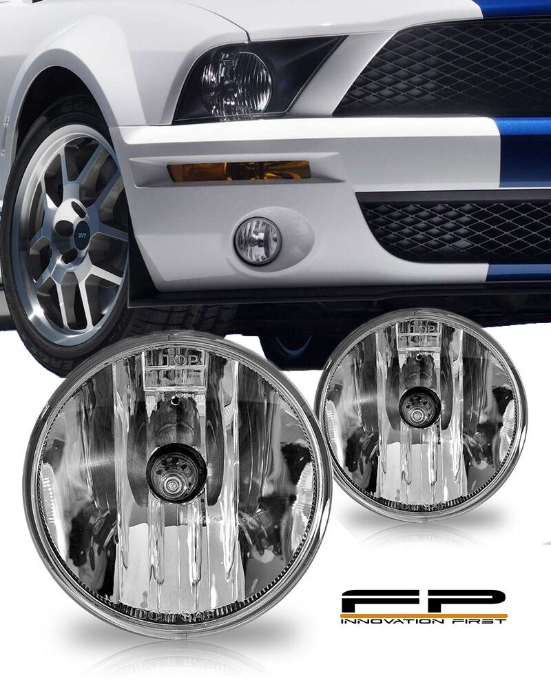 For 07-2011 Ford Mustang Shelby GT500 Replacement Fog Lights Housing Clear Pair