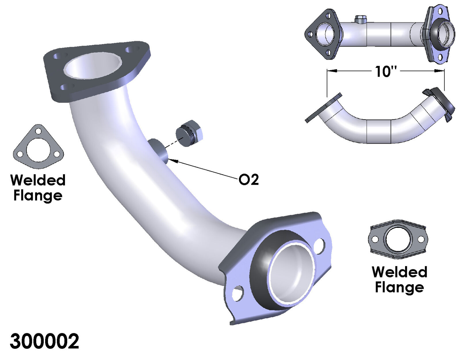 Exhaust Pipe for 1995-1998 Mazda Protege
