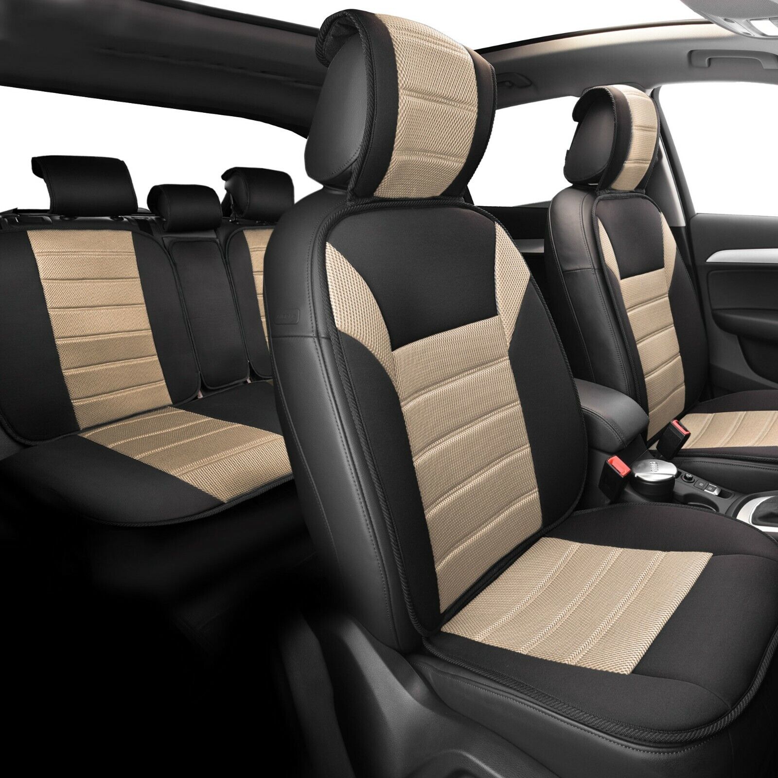 Car Seat Cushions Premium 3D Air Mesh Full Set Universal Fit Auto SUV Truck