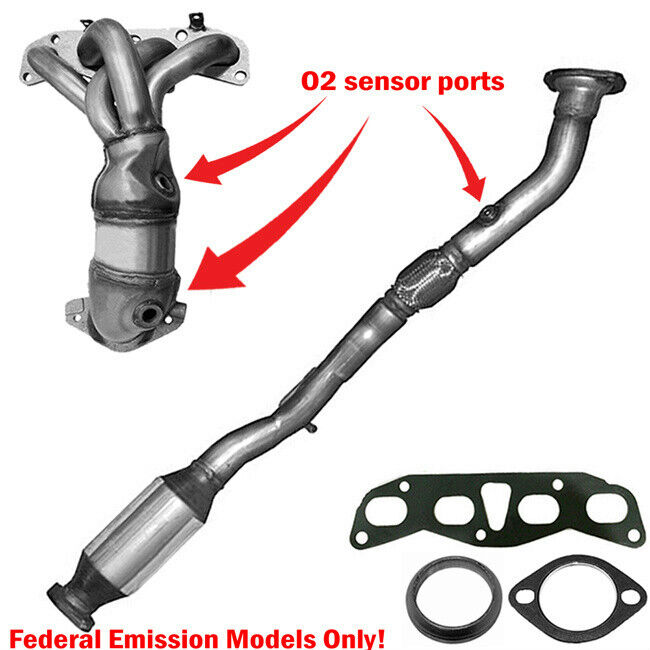 Exhaust Manifold and Cat Converter with Flex fits: 2002-06 Altima 2.5L