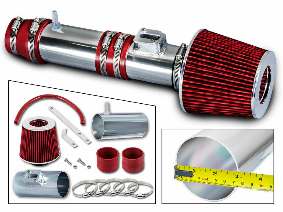 Short Ram Air Intake Kit + RED Filter for 07-13 Honda Odyssey / Acura MDX V6