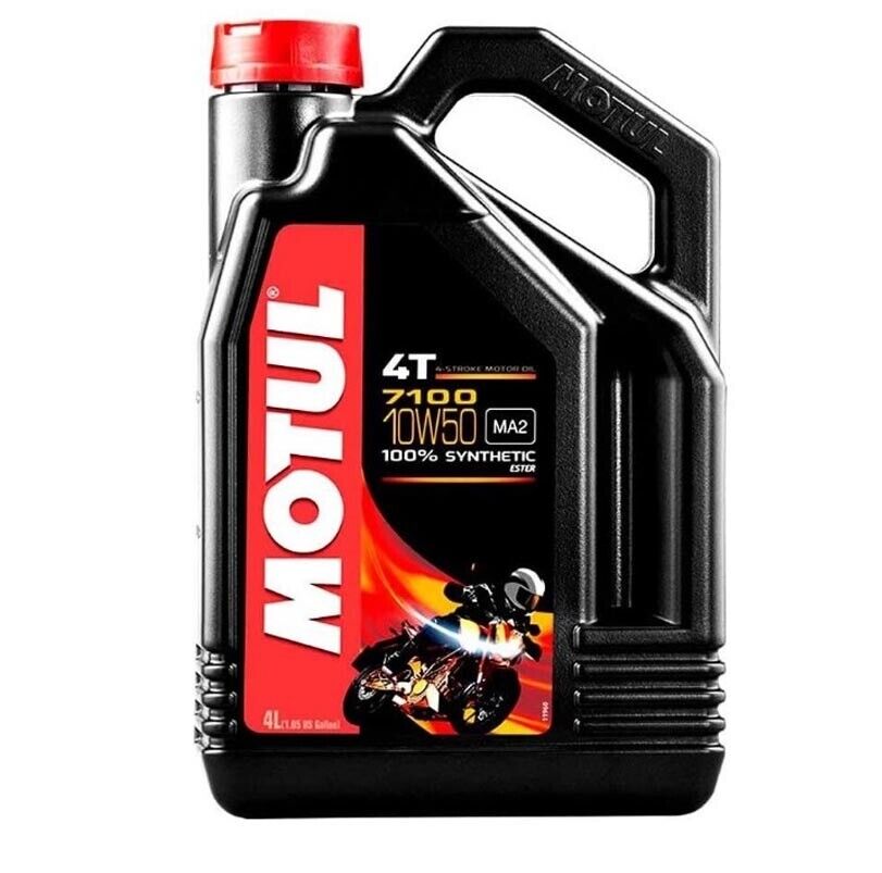 Motul 7100 10W50 4 Stroke Motorcycle Engine Oil 100% Synthetic 4L 104098