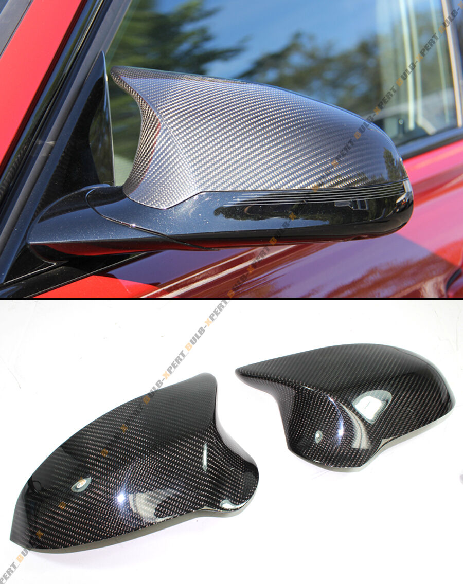 FOR 2015-2019 BMW F82 M4 PERFORMANCE STYLE CARBON FIBER SIDE MIRROR COVER CAPS