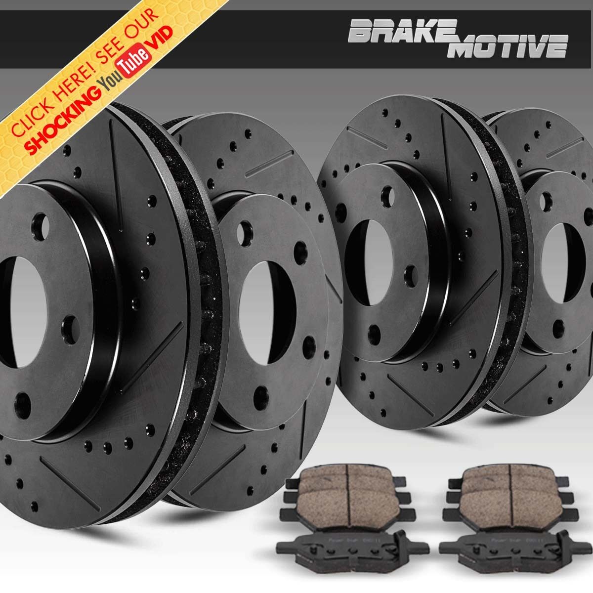 Front+Rear Rotors & Ceramic Pads For 1994 1995 1996 1997 1998 Mustang Base SN95