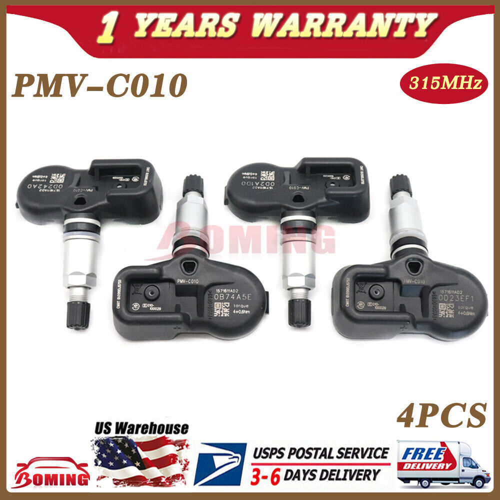 Set of (4) TPMS Tire Pressure Sensor 315MHz For Lexus Toyota Corolla # PMV-C010