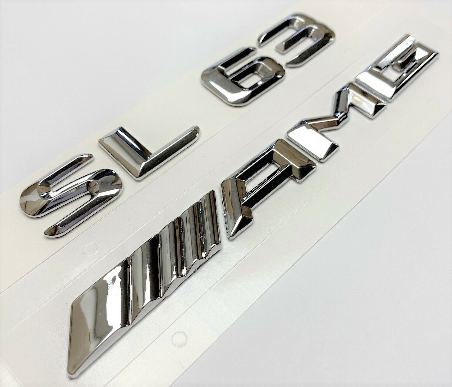 #1 CHROME SL63+AMG FIT MERCEDES REAR TRUNK EMBLEM BADGE NAMEPLATE DECAL NUMBERS