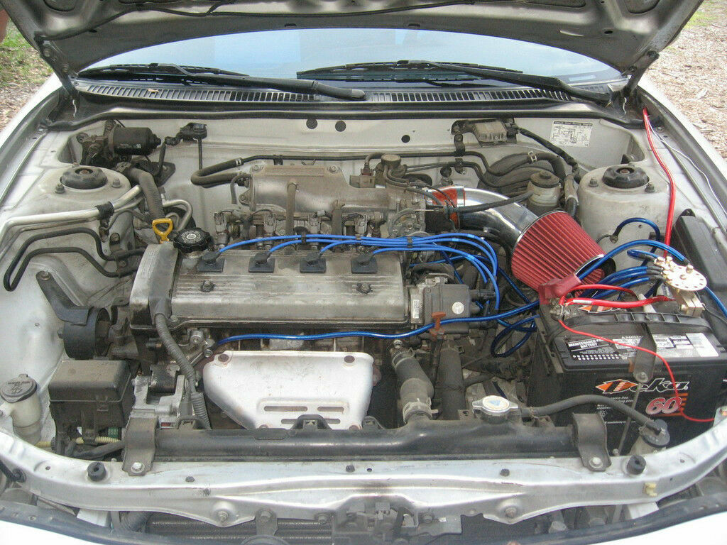 BCP RED 1990-1999 Toyota Celica ST GT GTS L4 1.6L 1.8L 2.2L Short Ram Intake Kit