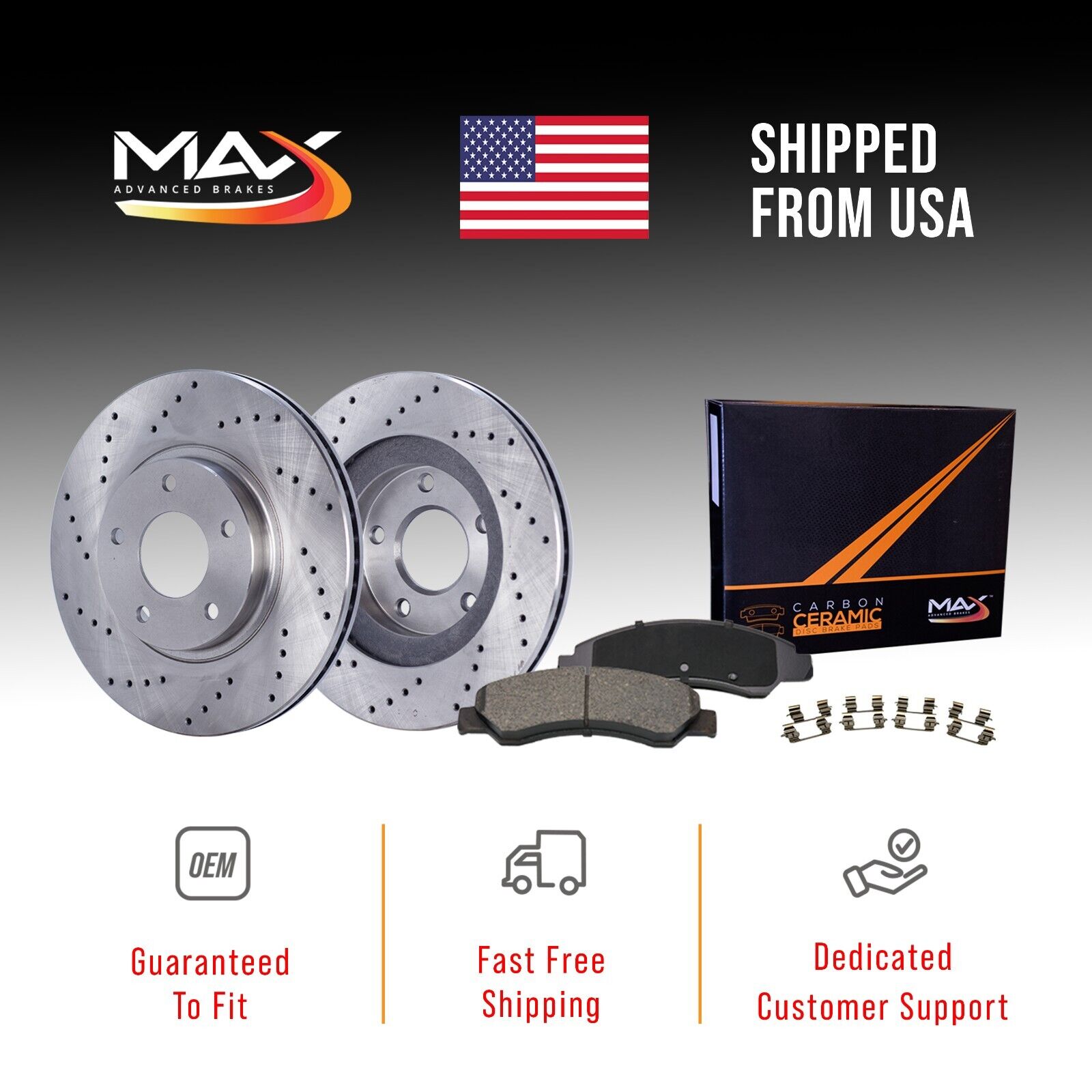 Front Drilled Brake Rotors + Pads for 2012-2019 Nissan Versa Note Micra