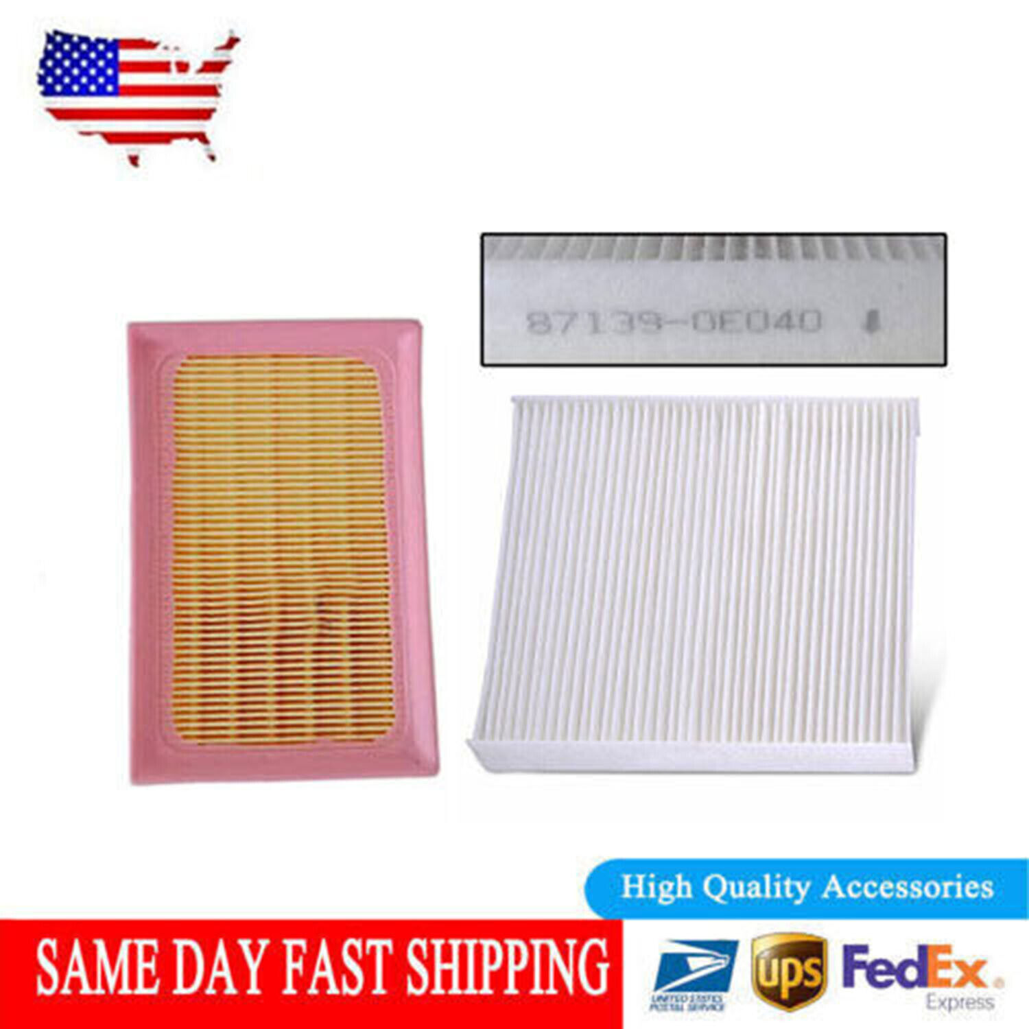 COMBO Engine Filter + Cabin air filter for 16-22 Toyota PRIUS & 20-21 PRIUS C US