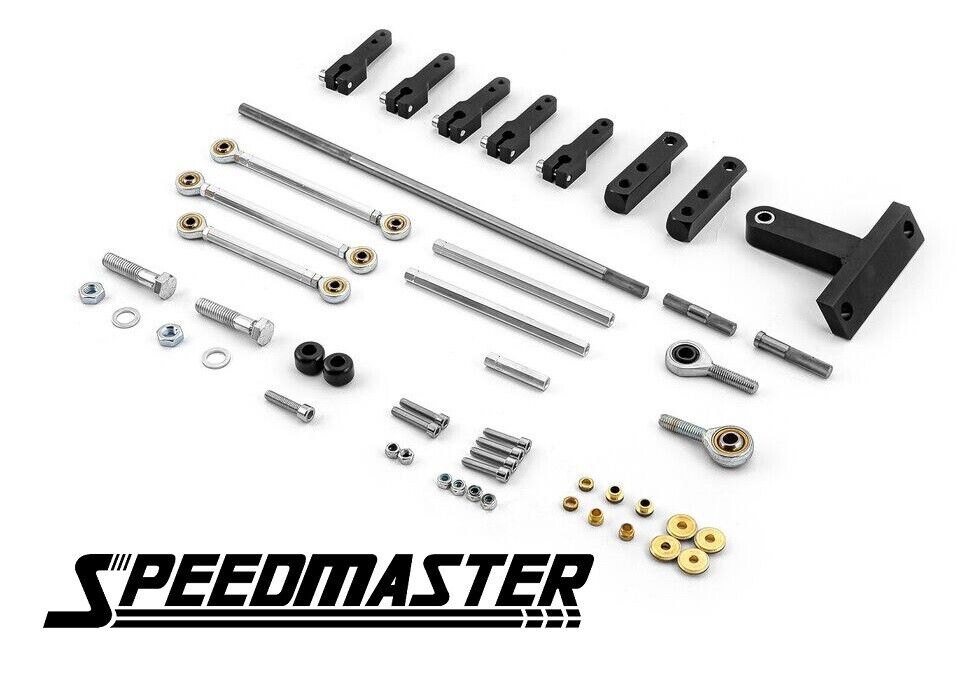 Speedmaster Dual Side Mount Carburetor Linkage Kit for Blower & Tunnel Ram Setup