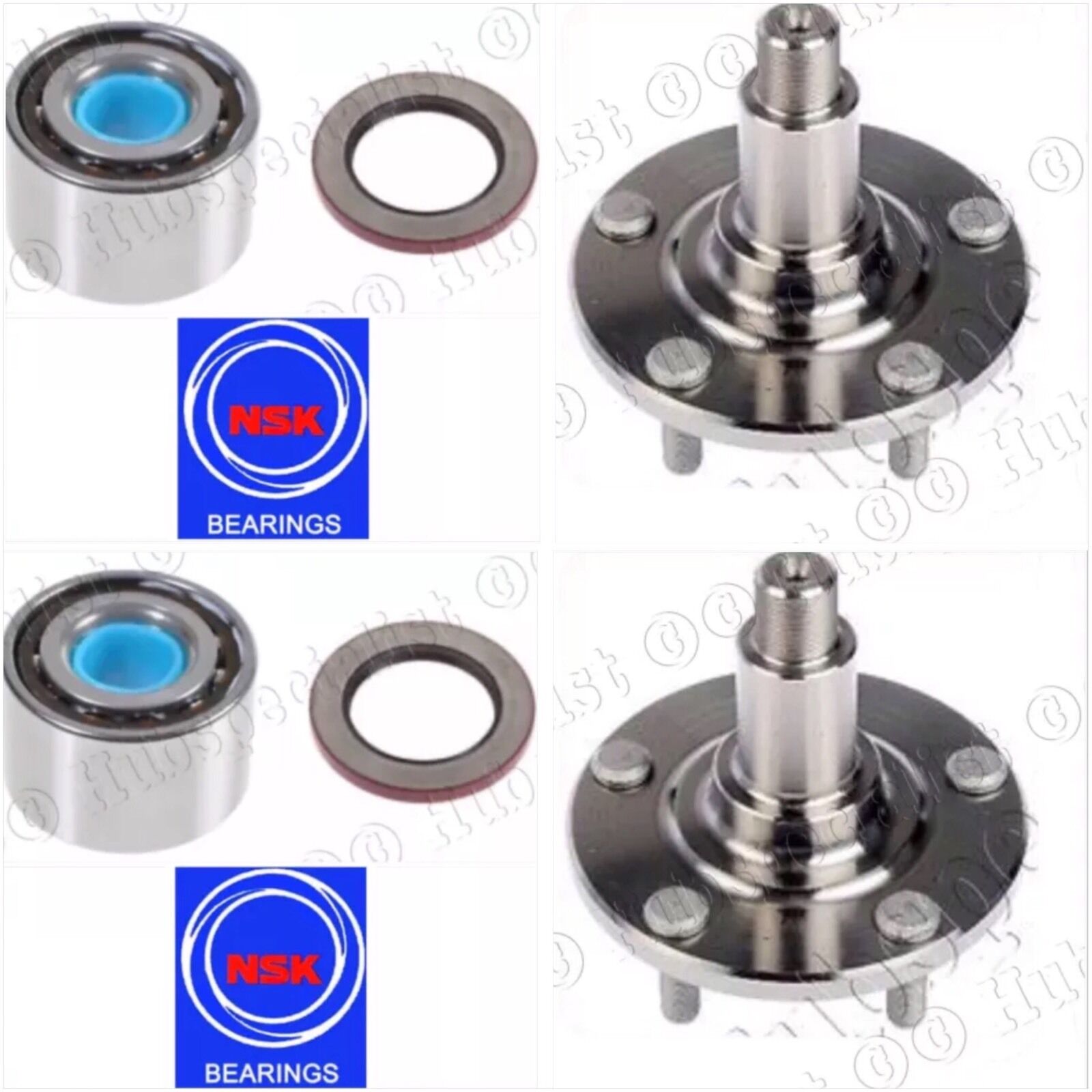 FRONT WHEEL HUB & NSK BEARING W/SEAL FOR 2001-2005 LEXUS IS300 PAIR FAST SHIPNG