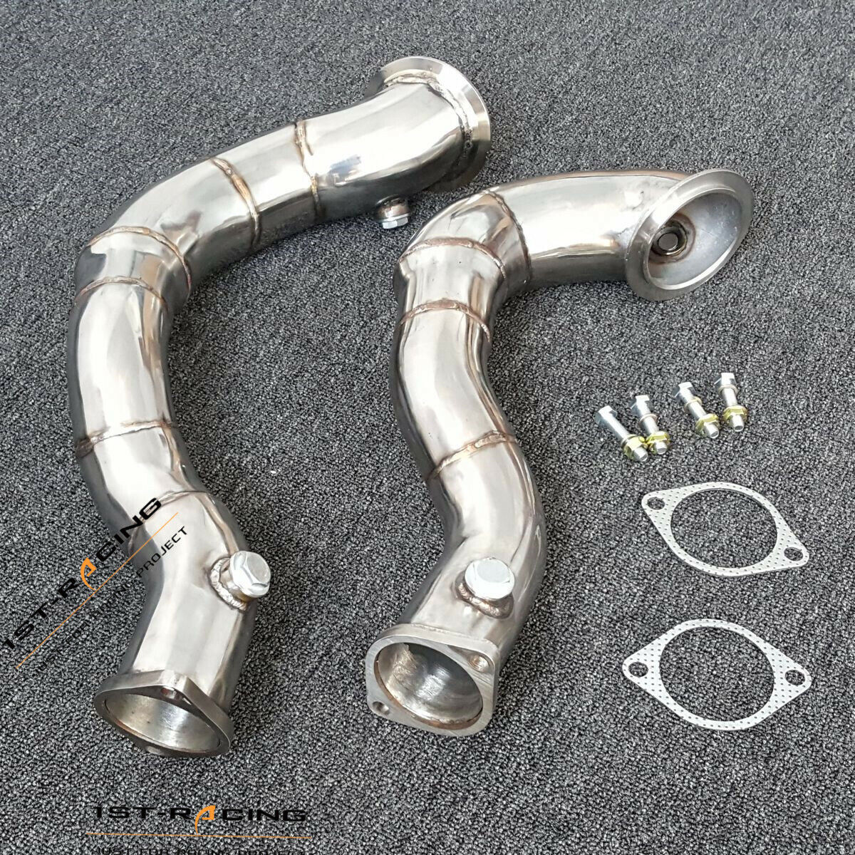 2PCS 3″ Stainless Steel Downpipes For 07-11 BMW N54 335xi 3.0L Twin Turbos New