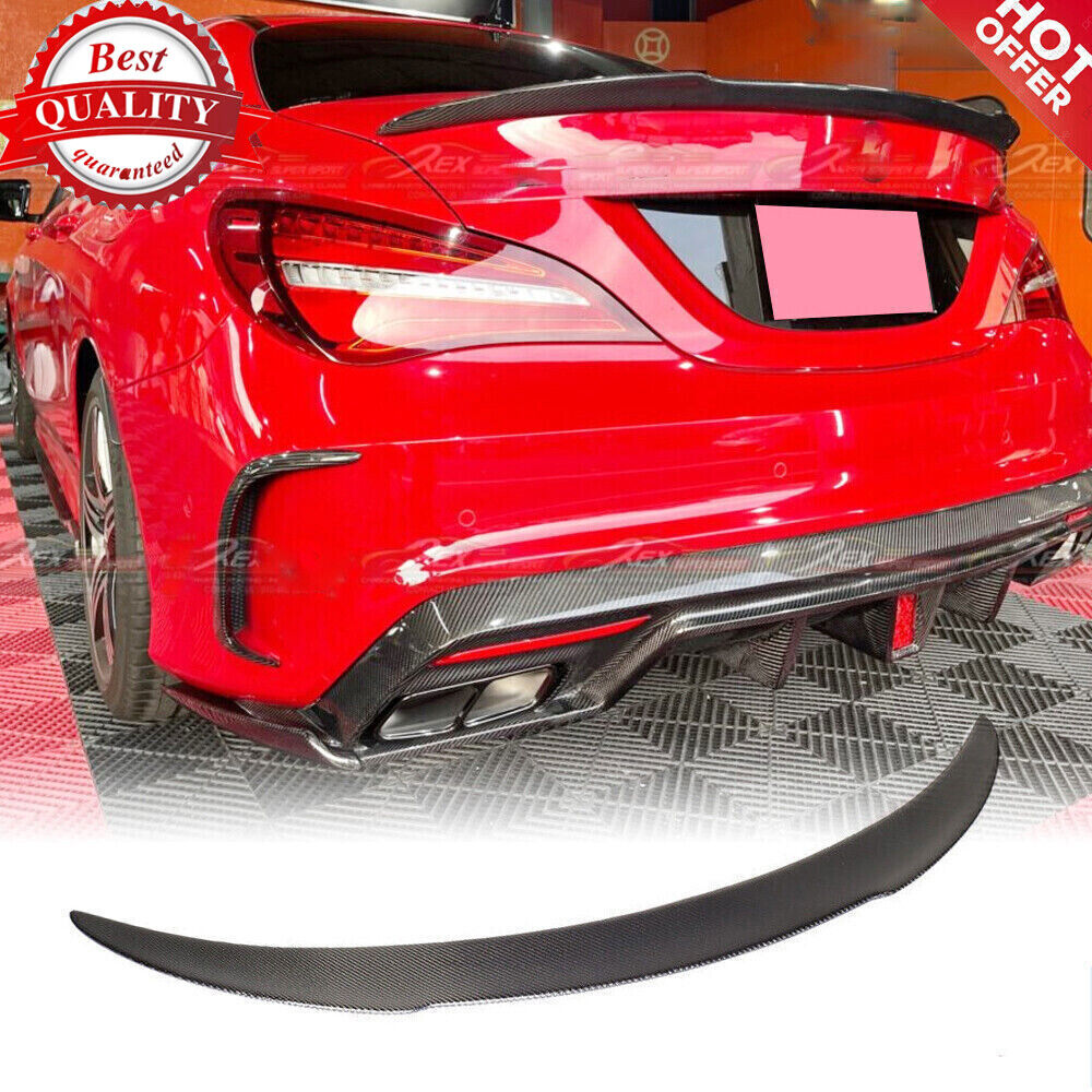 Real Carbon Rear Trunk Lip Spoiler For Mercedes-Benz W117 C117 CLA250 CLA45 AMG
