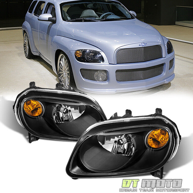 Black 2006-2011 Chevy HHR Replacement Headlights Headlamps 06-11 Set Left+Right